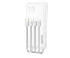 „Dudao K6Pro“ universalus 10 000 mAh maitinimo blokas su USB kabeliu, USB tipas C, žaibo baltas (K6Pro-baltas)