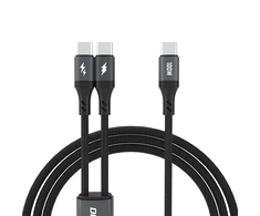 Dudao L3F 2in1 kabelis 100W 1.2m 2 x USB-C – juodos spalvos