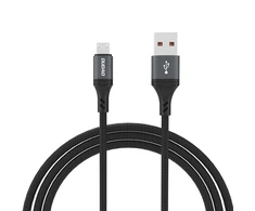 Dudao L3SM USB-A – MicroUSB 3A 1.2m Braided kabelis – juodos spalvos