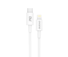 Dudao L6X USB-C – Lightning PD 20W 1m kabelis – baltos spalvos