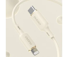 Dudao L7SCL USB-C – Lightning kabelis 30W 1m – beige