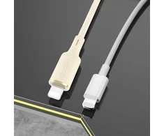 Dudao L7SL USB-A – Lightning 5A kabelis 1m – beige