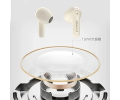 Dudao U18Pro Bluetooth 5.3 TWS belaidės ausinės – gelsvos