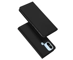Dux Ducis Skin Pro Xiaomi Redmi A1+ atverčiamas Card Wallet su stoveliu dėklas telefonui juodos spalvos