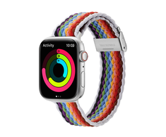 Dux Ducis dirželis (Mixture II Version) Apple Watch SE dirželis, 9, 8, 7, 6, 5, 4, 3, 2, 1 (41, 40, 38 mm) pintas dirželis, šviesių juostelių apyrankė