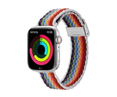Dux Ducis dirželis (Mixture II Version) Apple Watch SE dirželis, 9, 8, 7, 6, 5, 4, 3, 2, 1 (41, 40, 38 mm) pintas dirželis, šviesių juostelių apyrankė