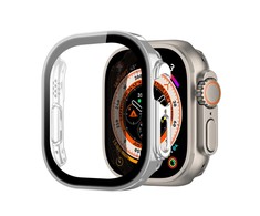 LCD apsauginis stikliukas/dėklas Dux Ducis Hamo Apple Watch Ultra 49mm sidabrinis