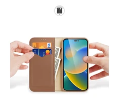 Dux Ducis Hivo dėklas skirtas iPhone 14 Pro, rudas