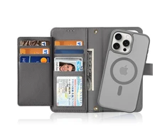Dux Ducis Lawa Leather dėklas skirtas Apple iPhone 15 Pro – pilkos spalvos