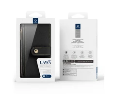 Dux Ducis Lawa Leather dėklas skirtas Apple iPhone 15 Pro – juodos spalvos