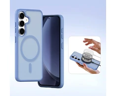 Dux Ducis Lawa Leather Samsung Galaxy S25 Plus with Detachable Magnetic Wallet – dėklas telefonui mėlynos spalvos