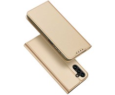 Dėklas Dux Ducis Skin Pro Samsung Galaxy A14 5G atverčiamas Card Wallet su stoveliu Gold