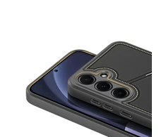 Dux Ducis Rafi II Samsung Galaxy S25 Plus su stoveliu and Wallet – dėklas telefonui juodos spalvos