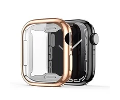 LCD apsauginis stikliukas/dėklas Dux Ducis Samo Apple Watch 45mm rožinis
