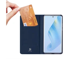Dux Ducis Skin Pro Honor Magic5 atverčiamas Card Wallet su stoveliu dėklas telefonui mėlynos spalvos