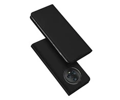 Dux Ducis Skin Pro Honor Magic5 atverčiamas card wallet su stoveliu dėklas telefonui juodos spalvos