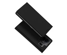 Dux Ducis Skin Pro Realme GT Neo 5 / Realme GT3 atverčiamas Card Wallet su stoveliu dėklas telefonui juodos spalvos
