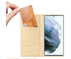 Dux Ducis Skin Pro dėklas skirtas Samsung Galaxy S22 Ultra, auksinis