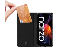 Dux Ducis Skin Pro atverčiamas Realme Narzo 50A dėklas telefonui juodos spalvos