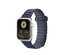 Dux Ducis apyrankė (Armor Version) Apple Watch SE strap, 9, 8, 7, 6, 5, 4, 3, 2, 1 (41, 40, 38 mm) silikoninis magnetic mėlynos spalvos