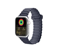 Dux Ducis apyrankė (Armor Version) Apple Watch SE strap, 9, 8, 7, 6, 5, 4, 3, 2, 1 (41, 40, 38 mm) silikoninis magnetic mėlynos spalvos