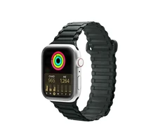 Dux Ducis apyrankė (Armor Version) Apple Watch Ultra, SE, 9, 8, 7, 6, 5, 4, 3, 2, 1 (49, 45, 44, 42 mm) silikoninis magnetic žalios spalvos
