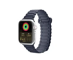 Dux Ducis apyrankė (Armor Version) Apple Watch SE strap, 9, 8, 7, 6, 5, 4, 3, 2, 1 (41, 40, 38 mm) silikoninis magnetic mėlynos spalvos