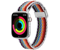 Dux Ducis dirželis (Mixture II Version) Apple Watch SE dirželis, 9, 8, 7, 6, 5, 4, 3, 2, 1 (41, 40, 38 mm) pintas dirželis, šviesių juostelių apyrankė