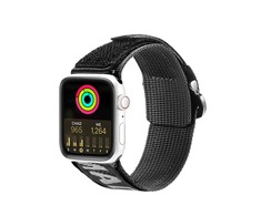 Dux Ducis apyrankė (Outdoor Version) Apple Watch Ultra apyrankė, SE, 9, 8, 7, 6, 5, 4, 3, 2, 1 (49, 45, 44, 42 mm) Nylon juodos ir sidabrinės spalvos
