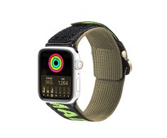 Dux Ducis apyrankė (Outdoor Version) Apple Watch Ultra apyrankė, SE, 9, 8, 7, 6, 5, 4, 3, 2, 1 (49, 45, 44, 42 mm) Nylon juodos ir žalios spalvos