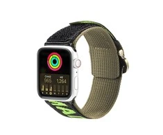 Dux Ducis apyrankė (Outdoor Version) Apple Watch Ultra apyrankė, SE, 9, 8, 7, 6, 5, 4, 3, 2, 1 (49, 45, 44, 42 mm) Nylon juodos ir žalios spalvos