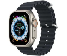 Dux Ducis apyrankė Apple Watch 9 / 8 / 7 / 6 / 5 / 4 / 3 / 2 / SE (41 / 40 / 38mm) silikoninė pilkos spalvos (OceanWave Version)