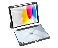 Dux Ducis Toby Apple iPad 10.9'' 2022 (10 gen.) with space Apple Pieštukas stylus smart stand dėklas planšetiniam kompiuteriui juodos spalvos