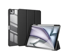 Dux Ducis Toby atverčiamas su stoveliu Apple iPad Air 13" 2024 / iPad Pro 12.9" 2018-2022 - dėklas planšetiniam kompiuteriui juodos spalvos
