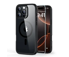 ESR Classic Hybrid Halolock MagSafe + Tempered Glass Apple iPhone 16 Pro Max – dėklas telefonui skaidrus with dėklas telefonui juodos spalvos Frame