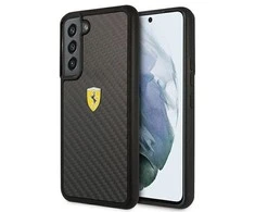 Samsung Galaxy S22 Plus Ferrari dėklas On Track Real Carbon (FEHCS22MFCAK) juodos spalvos