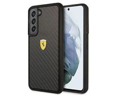 Samsung Galaxy S22 Ferrari dėklas On Track Real Carbon (FEHCS22SFCAK) juodos spalvos