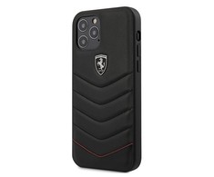 Ferrari Off Track Quilted dėklas iPhone 12 / 12 Pro, juodas