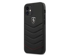 Apple iPhone 12 Mini Ferrari dėklas Off Track Quilted (FEHQUHCP12SBK) juodos spalvos