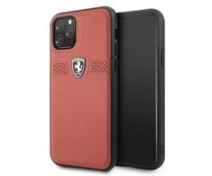 Apple iPhone 11 Pro Ferrari dėklas Off Track odinis (FEOBAHCN58RE) raudonos spalvos