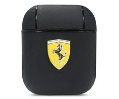 Apple AirPods ausinių dėklas Ferrari On Track Leather (FESA2LEBK) juodos spalvos