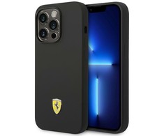 Dėklas Ferrari FESSIHMP14LBK iPhone 14 Pro 6,1"juodas hardcase Silicone Metal Logo Magsafe