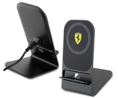 Dėklas Indukcinis įkroviklis 15W Ferrari (FEMFBMALK)2023 Collection MagSafe juodos spalvos