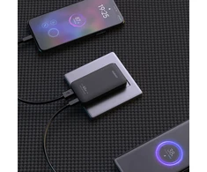 GaN Dudao A65Q 65W USB-A / USB-C PD Ultra-Thin Travel laidinis įkroviklis EU / US – juodos spalvos