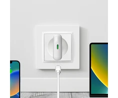 GaN Puro SLIMPRO 30W USB-C laidinis įkroviklis – baltos spalvos