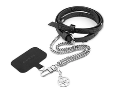 Dėklas Guess GUOUC4MG4EK Universal CBDY dirželis juodos spalvos 4G Chain