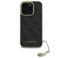 Guess GUHCP16LGF4GGR Apple iPhone 16 Pro 6.3" dėklas telefonui juodos spalvos 4G Charms Collection
