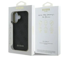 Guess GUHCP16SGF4GGR Apple iPhone 16 6.1" dėklas telefonui juodos spalvos 4G Charms Collection