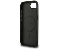 Guess 4G Flowers Print MagSafe dėklas iPhone 16e - juodas