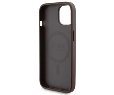 Dėklas Rinkinys Guess GUBPM5P15S4GEMGW Apple iPhone15 6.1″ hardcase + Powerbank 5000mAh MagSafe rudos spalvos 4G Metal Logo